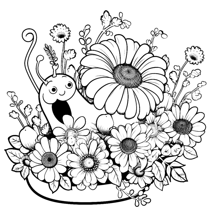 Páginas para colorear de caracoles