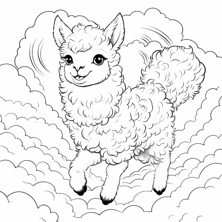 Dibujo para colorear Aspen alpaca