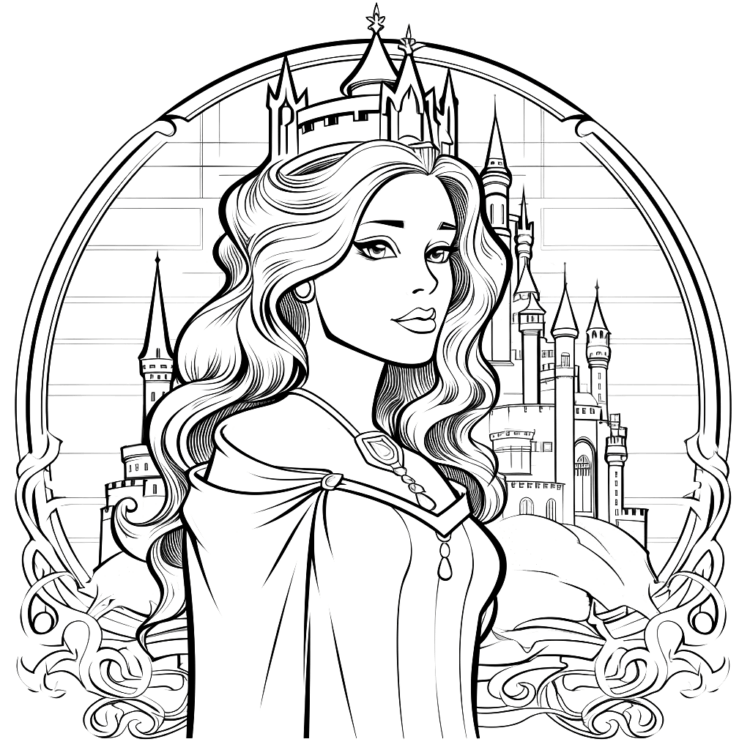 Charismatic Queen coloring page