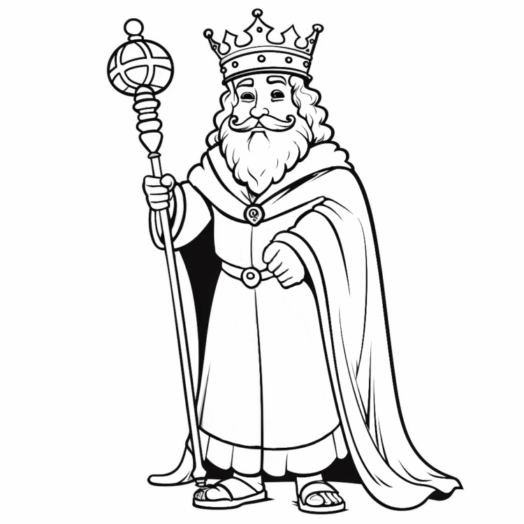 Coloring picture Distinguished King
