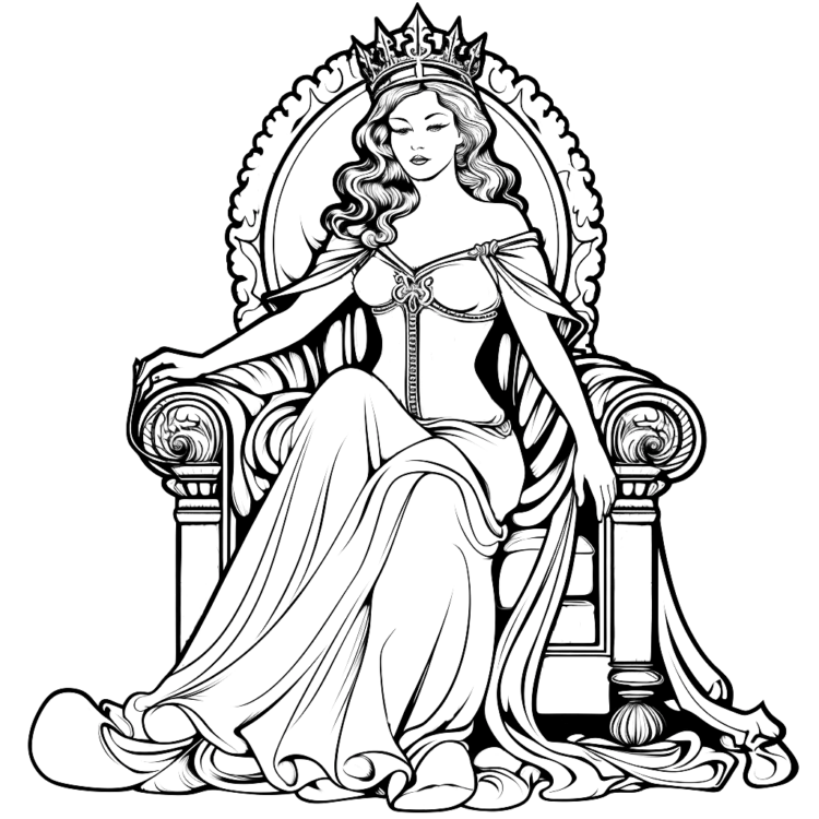 Página para colorear de Noble Majestad