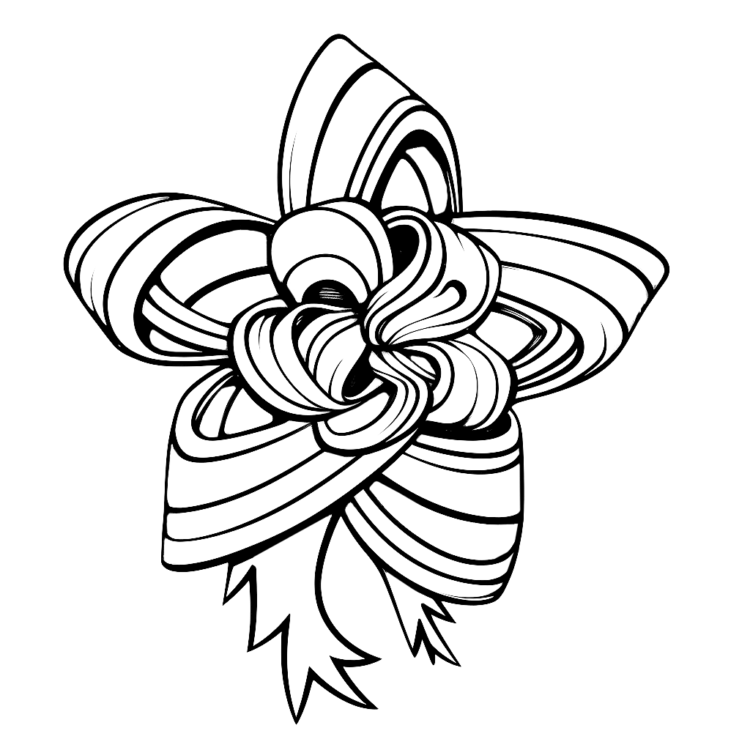 Dibujo para colorear cinta estrella