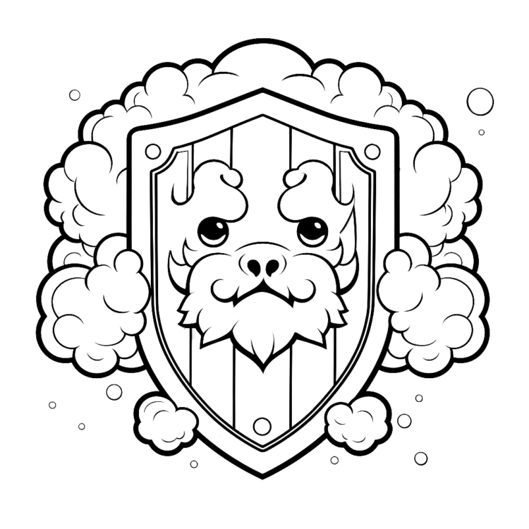 Whispering cloud coloring page
