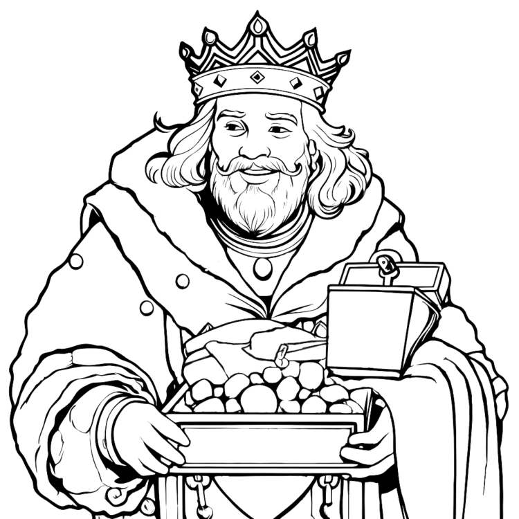 Coloring picture gallant king