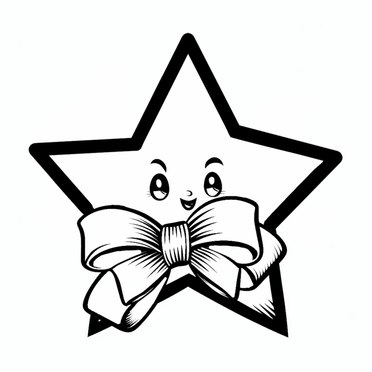 Dibujo para colorear estrella brillante