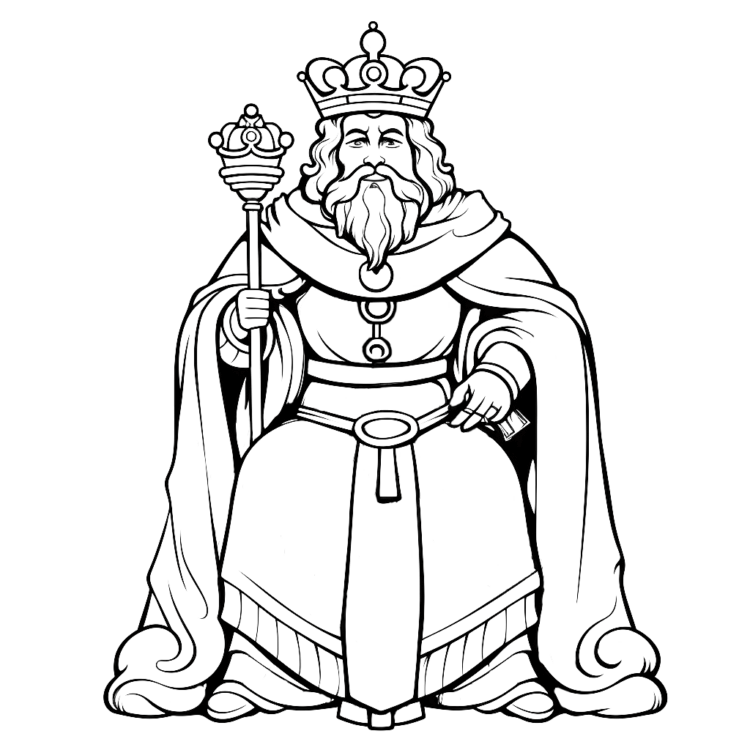 Ausmalbild König