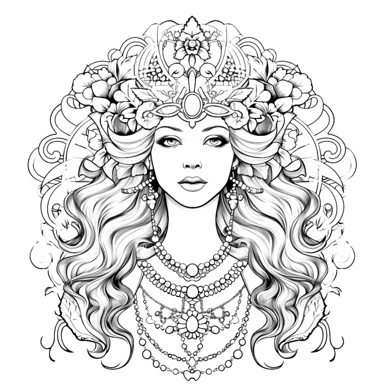 Dibujo para colorear Majestad Real