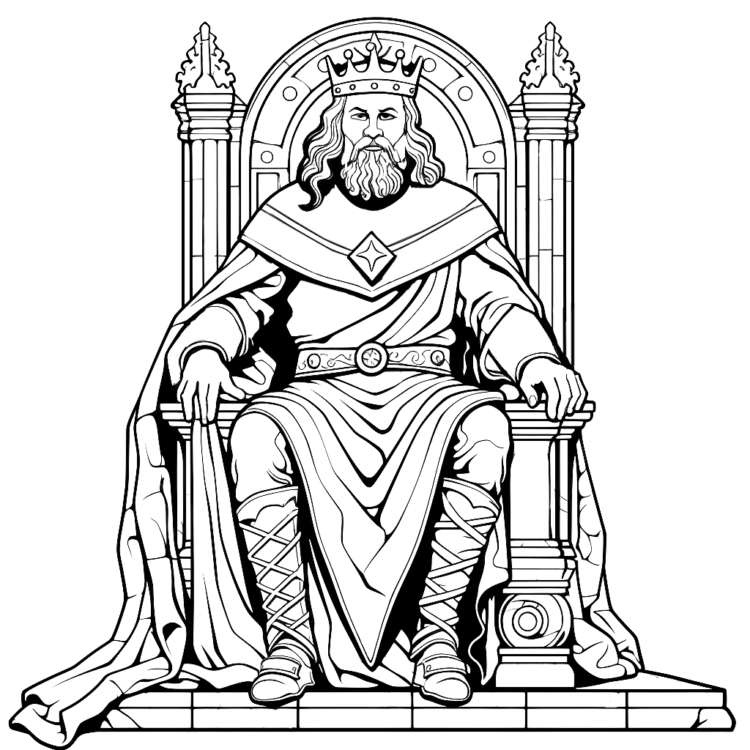 Coloring picture Mighty King