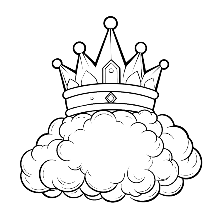 Coloring picture Nimbus cloud
