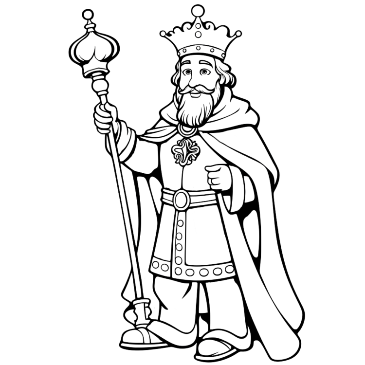Coloring page Magnificent King
