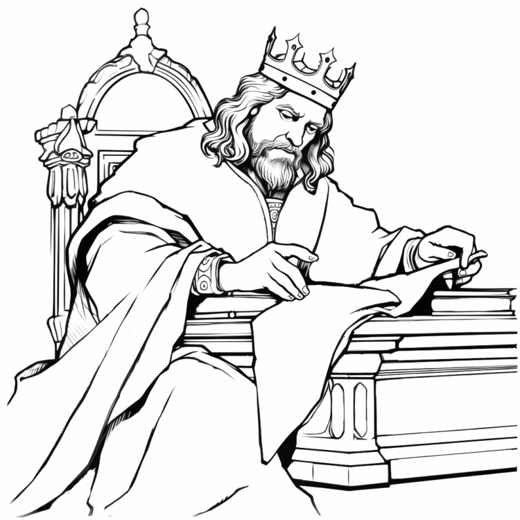 Coloring picture Magnificent King