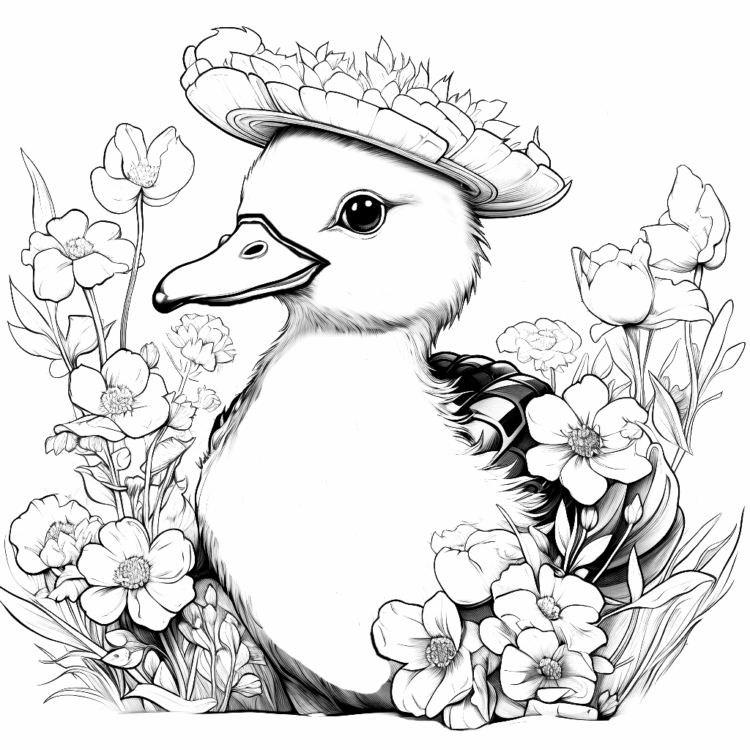 Dibujo para colorear de Pato graznador