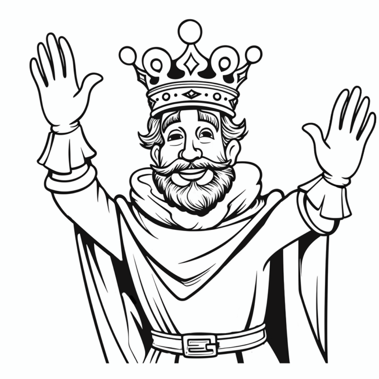 Ausmalbild Rätselhafter König