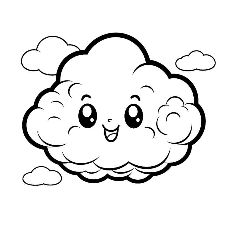 Coloring picture Calm cloud