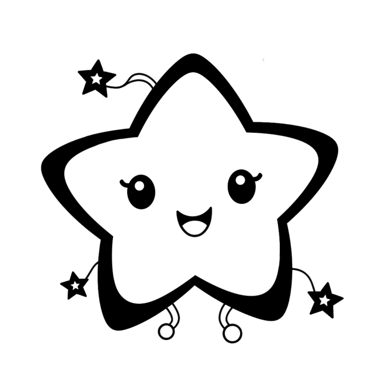 Colorear estrellas de dibujos gratis