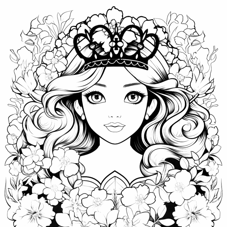 Dibujo para colorear Reina radiante