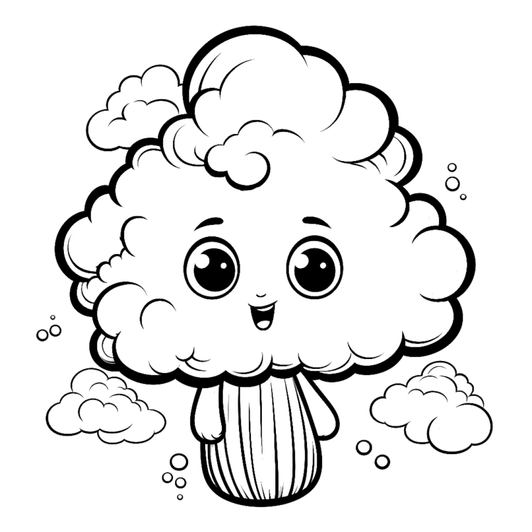 Dibujo para colorear Nube radiante