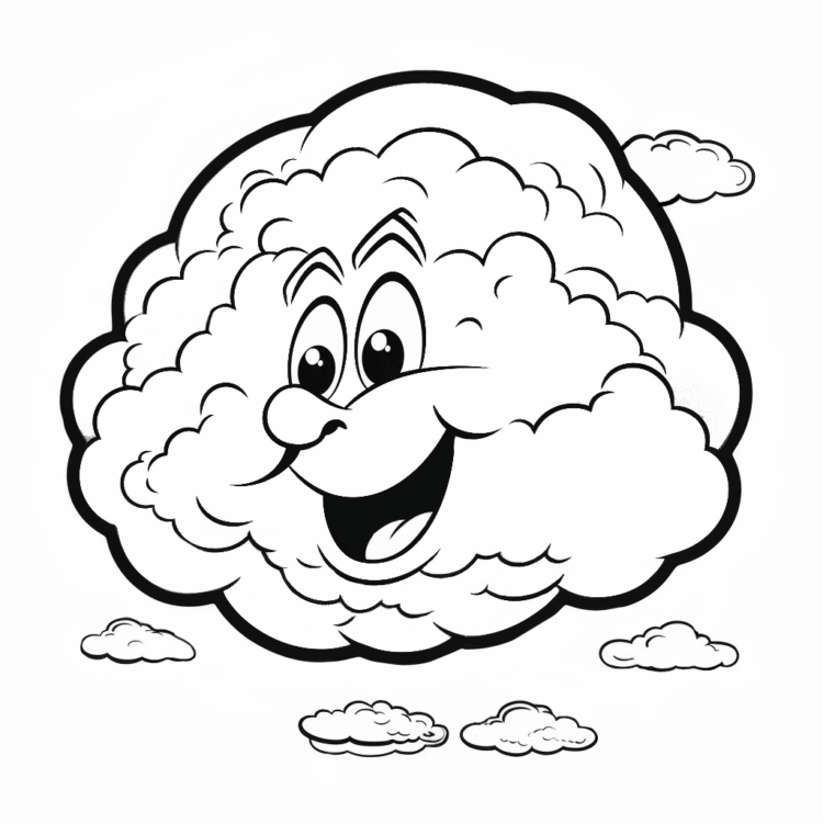 Ausmalbild Wolke gratis