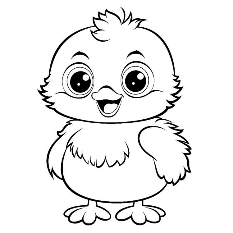 Coloring page chick