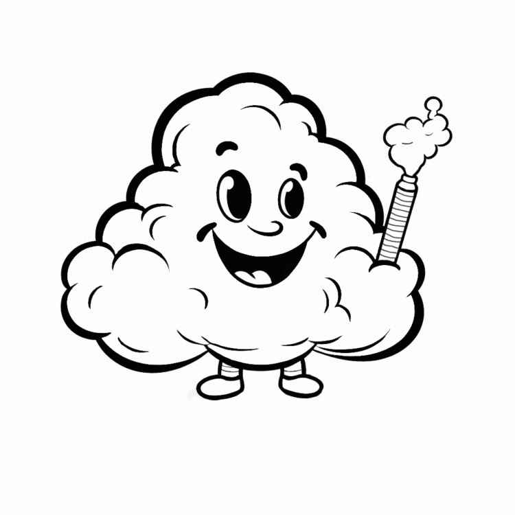 Página para colorear de nubes