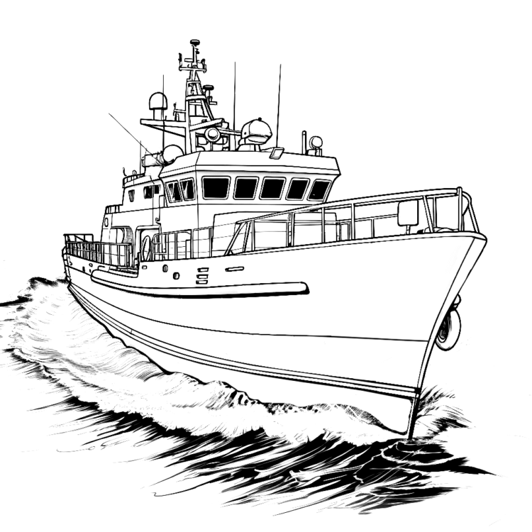 Download coloring picture boat