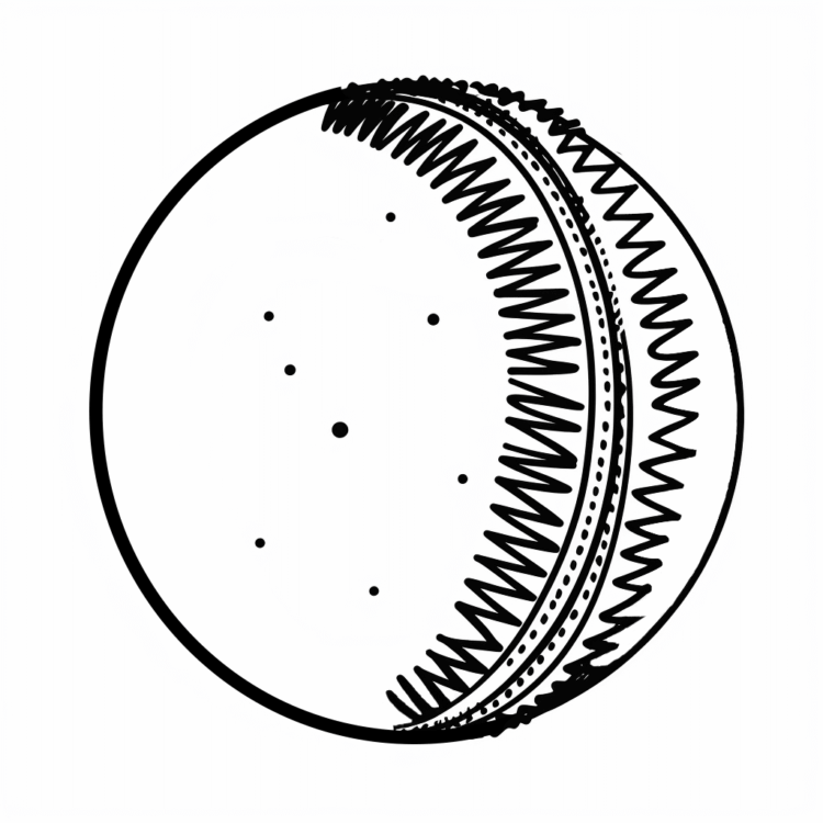 Dibujo para colorear pelota de críquet