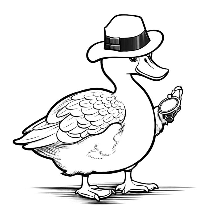 Detective Swan coloring page