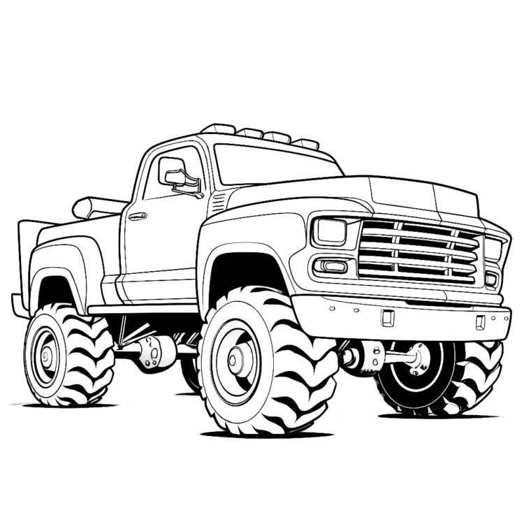 Dibujo para colorear Una camioneta