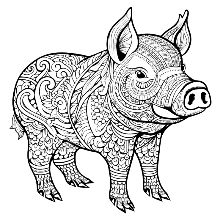 Dibujo para colorear Un cerdo
