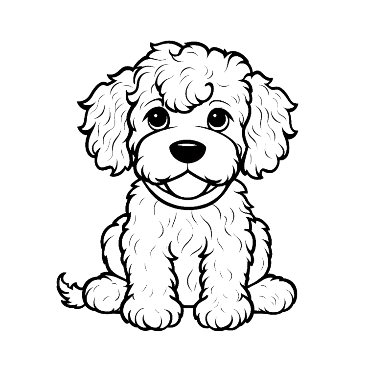 Dibujo para colorear Cachorro Fluffy Lagotto