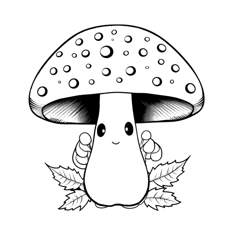 Dibujo para colorear Seta manchada