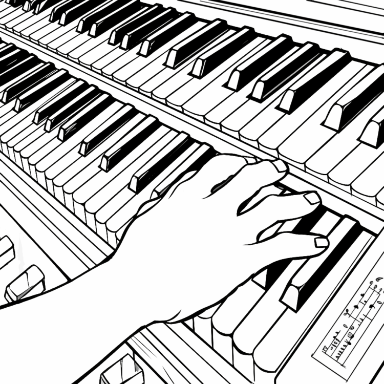 Dibujo para colorear Mano ocupada