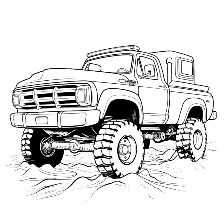 Coloring page Fast pickup
