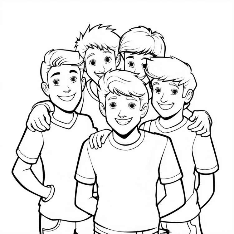 Coloring picture friends