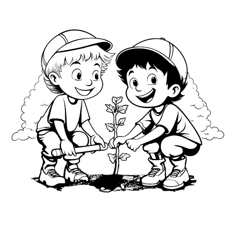 Coloring picture friendship flower