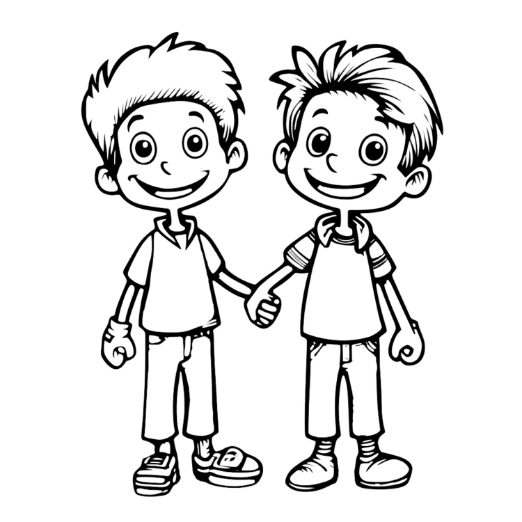 Coloring picture friendship serenity