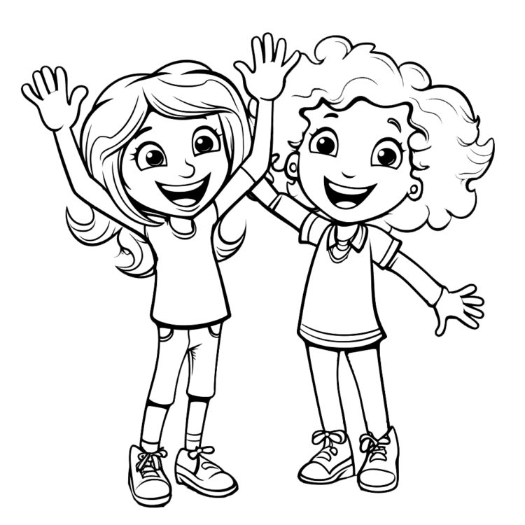 Dibujo para colorear bendiciones de amistad