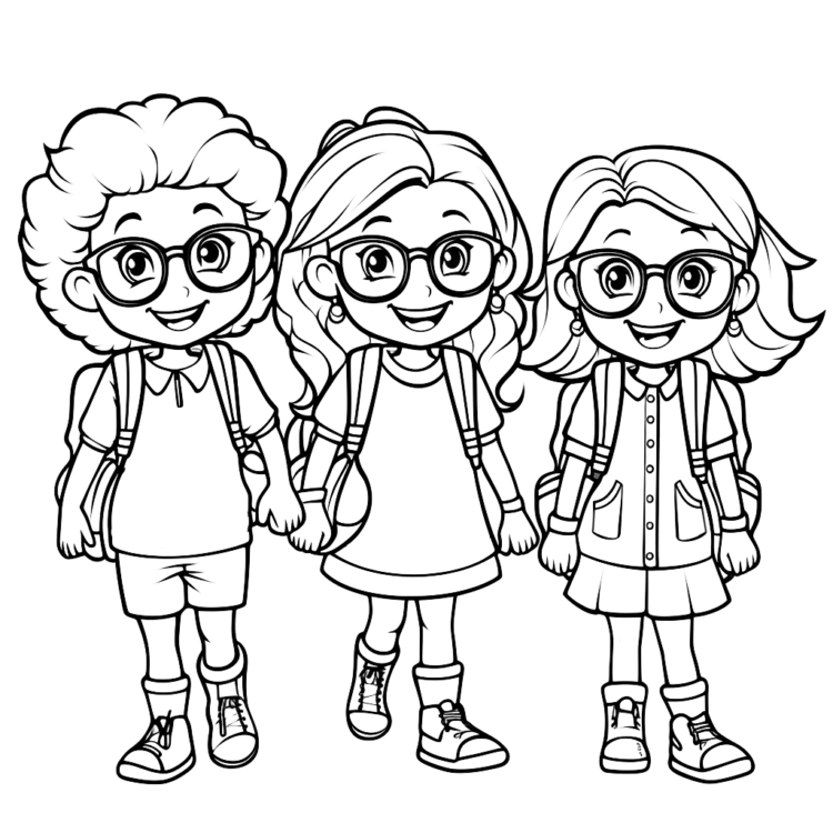 Dibujo para colorear de Amistad y unidad