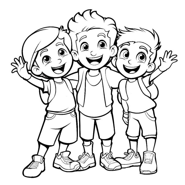 Friendship ribbon coloring page