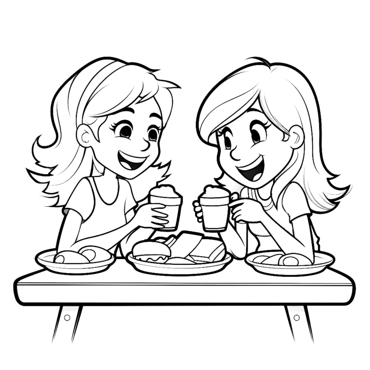 Coloring picture Friendship place