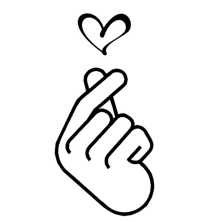 Coloring picture Peaceful hand