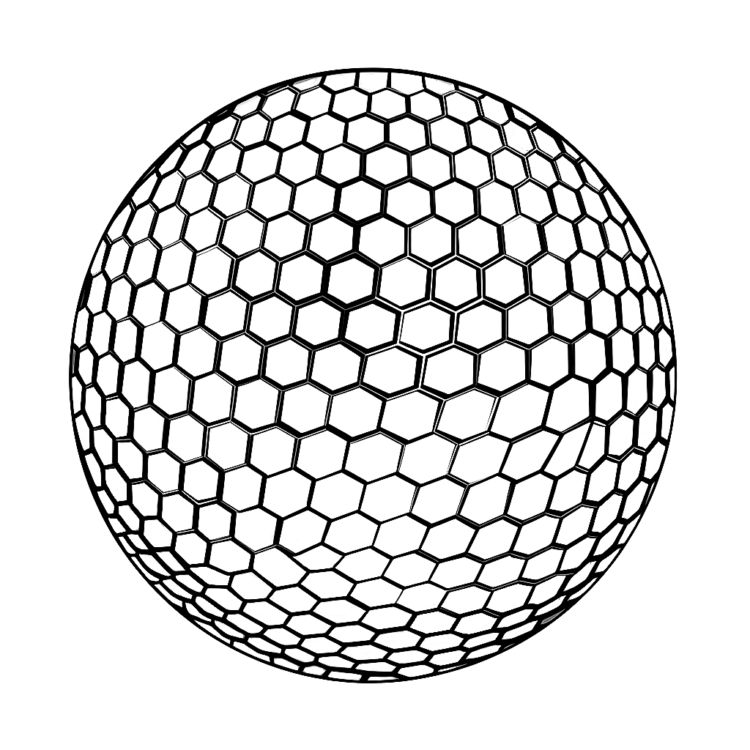 Coloring picture golf ball