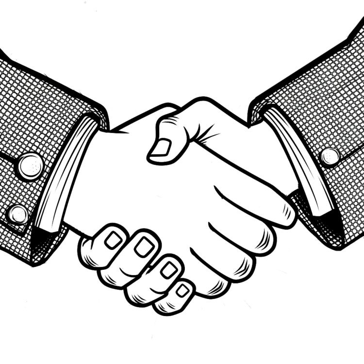Coloring picture Holding hand