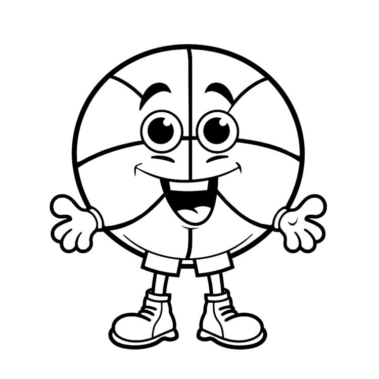 Dibujo para colorear Bola Feliz