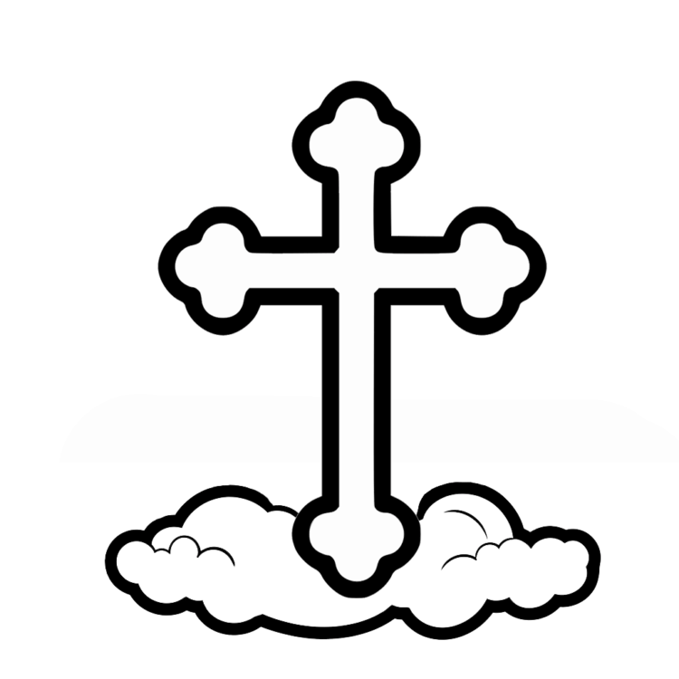 Ausmalbild Kreuz