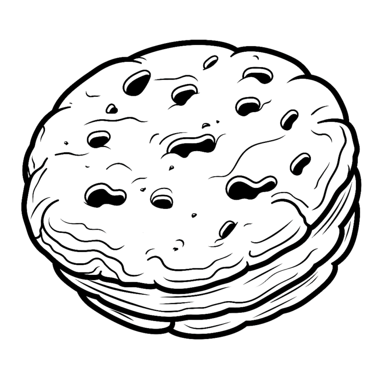 Ausmalbild Leckerer Keks