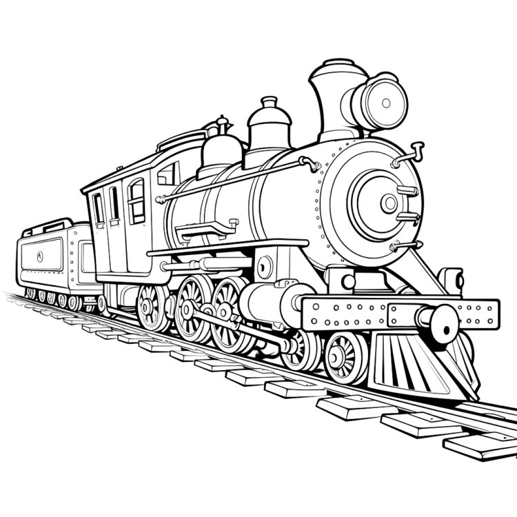 Ausmalbild Loco Land Lokomotive