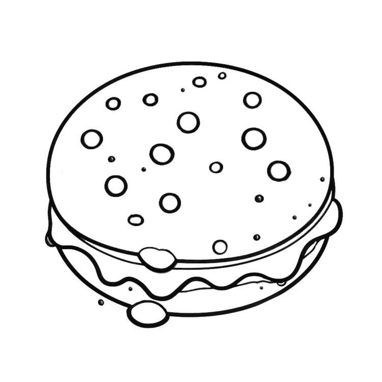 Macaron cookies coloring page