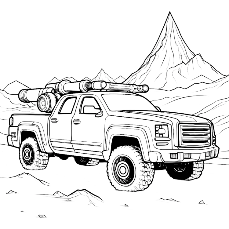 Coloring picture Mighty pickup