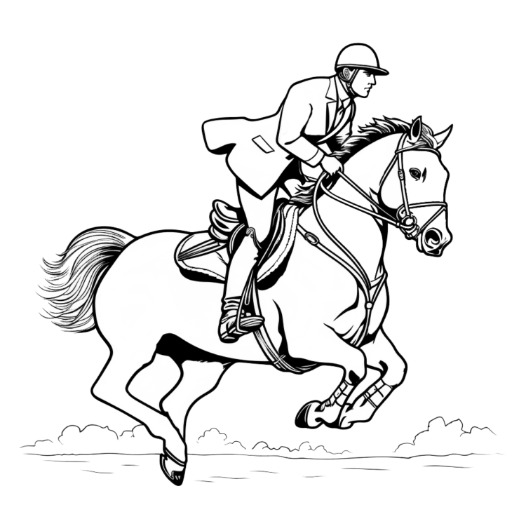 Dibujo para colorear caballeriza majestad